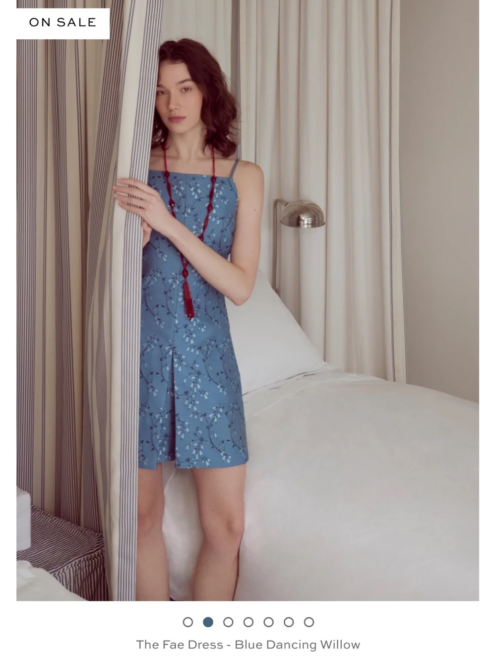 Hill House Blue Floral Slip Dress with Thin Straps